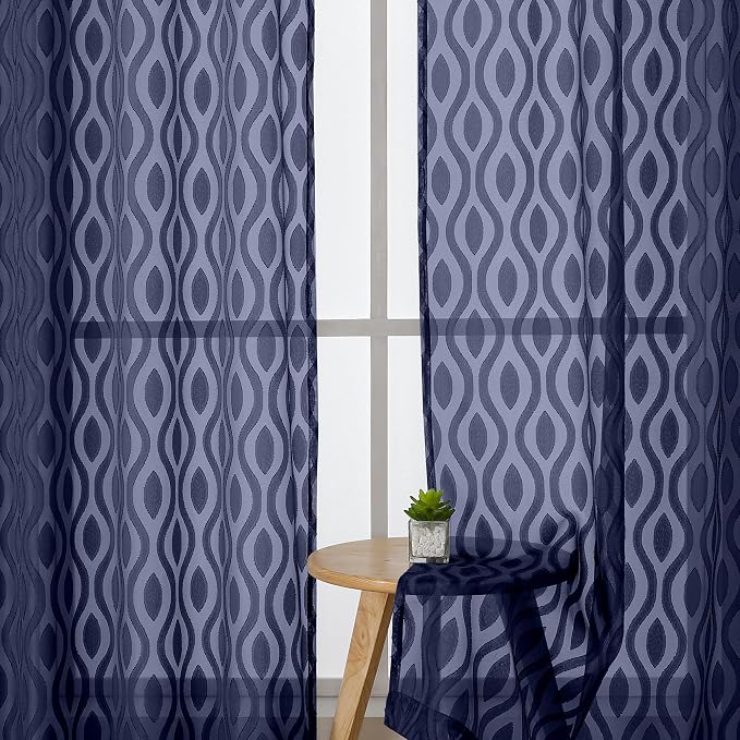 Aiyufeng Navy Blue Curtains by Aiyufeng