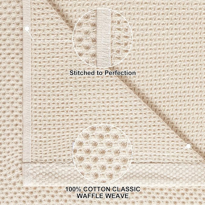 Homaxy 100% Cotton Kitchen Towels and Dishcloths Set, 12 x 12 Inches and 13 x - Image 2