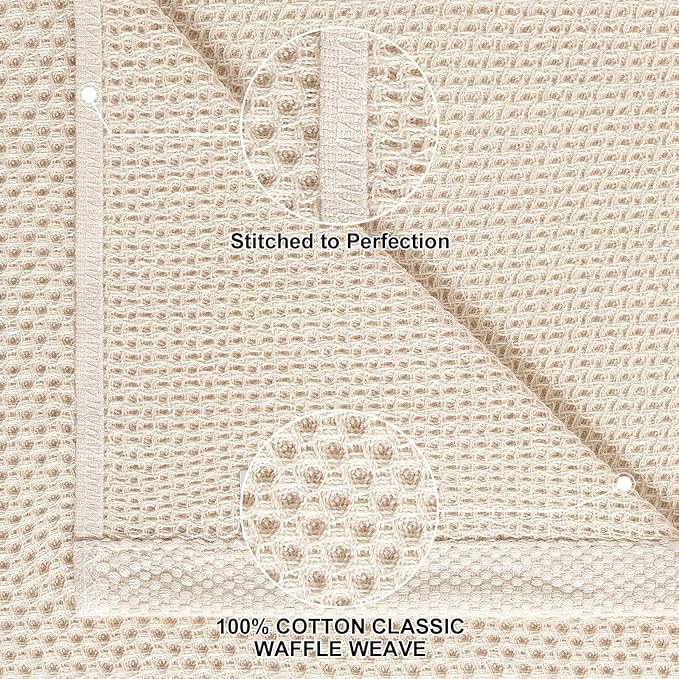 Homaxy 100% Cotton Kitchen Towels and Dishcloths Set, 12 x 12 Inches and 13 x - Image 2