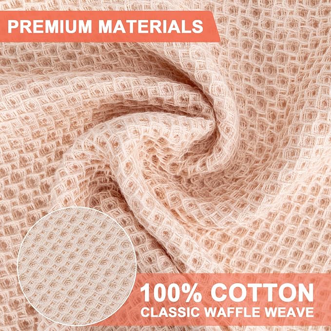 BOOMIBOO 8-Pack Kitchen Dish Cloths, 100% Cotton Waffle Weave, Ultra Soft - Image 3