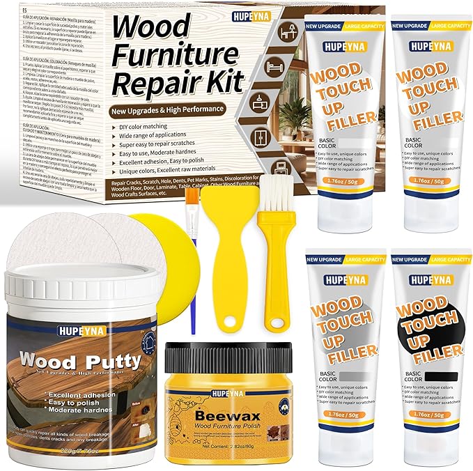 Wood Repair Kit, Wood Furniture Repair Kit, Wood Filler, Wood Putty and by HUPEYNA