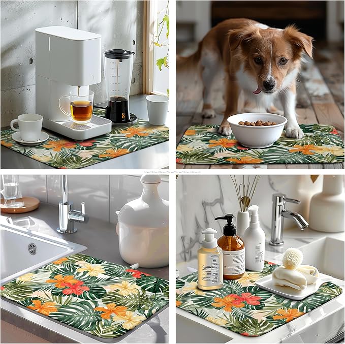 Tropical Leaves Flower Drying Mat - Image 7