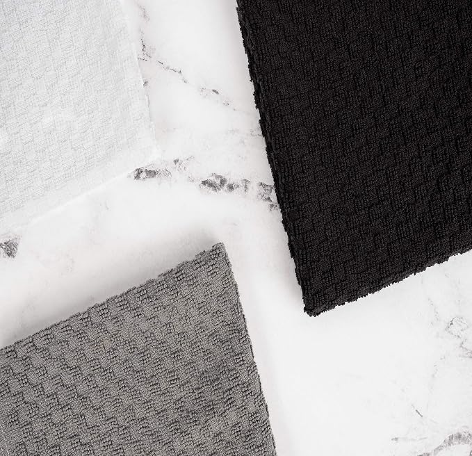 Wealuxe Premium 12 Pack Cotton Dobby Weave Kitchen Towels, 15x26 Inches - Image 4