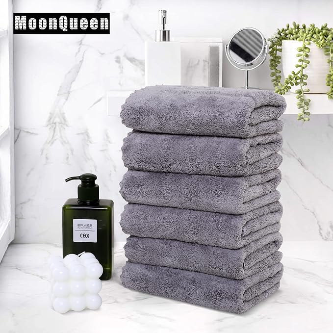 MOONQUEEN 6 Pack Premium Hand Towels - Image 4