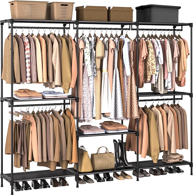 Clothes Rack, Portable Closet, 80.7 Inch Extra Large Capacity Wardrobe Closet by Unknown