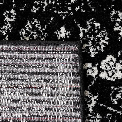 SAFAVIEH Area Rug 3x5 - Adirondack Collection - Black & Ivory, Distressed Vintage Floral Design, Non-Shedding & Easy to Clean, Ideal for Living Room, Bedroom, Dining Space (ADR109Z)