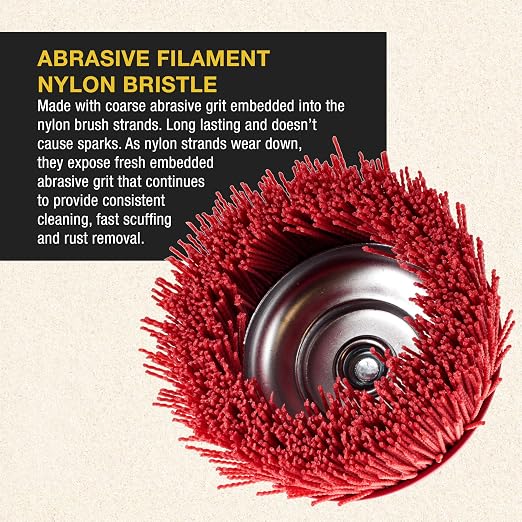 Dura-Gold 6" Abrasive Filament Nylon Bristle Cup Brush - Image 4