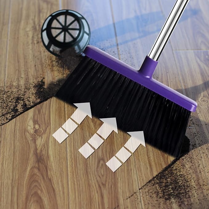 Broom and Dustpan Set, Upright Purple Broom - Image 6