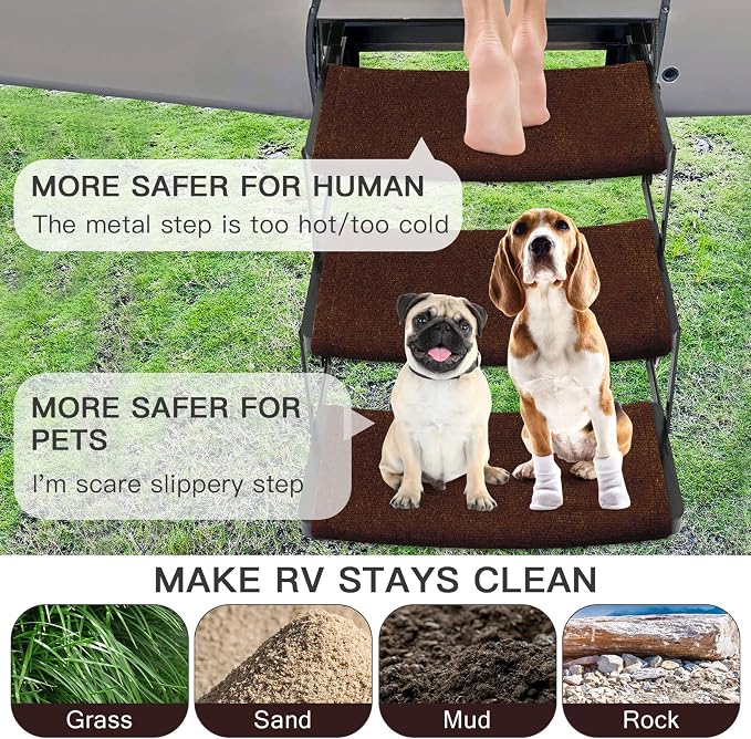 OKBA RV Step Rugs, 22 Inch Camper Step Cover - Image 4