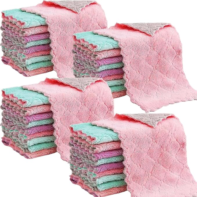 Reusable Microfiber Kitchen Cleaning Cloths – Super Absorbent, Quick-Drying by Unknown