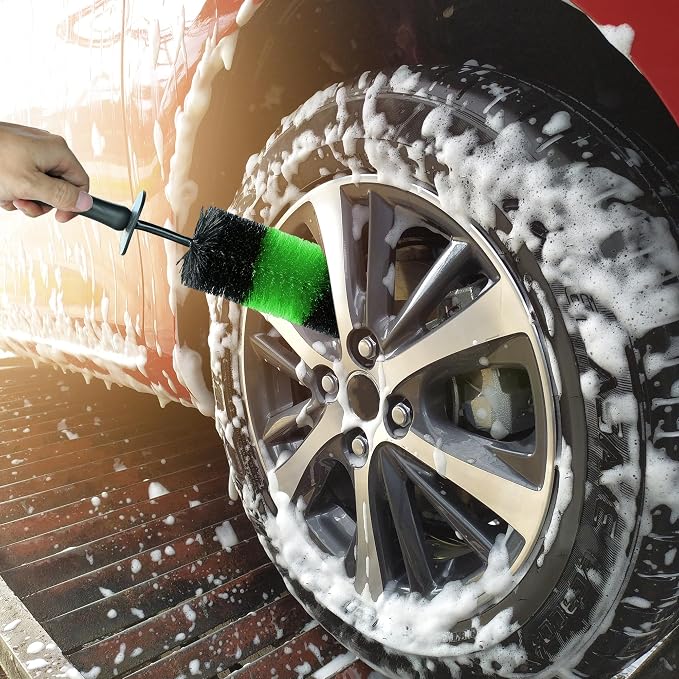 TAKAVU Master Wheel & Tire Brush, Easy Reach Rim Detailing Brush, Exhaust Tips - Image 7