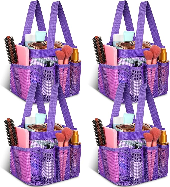 Hillban 4 Pcs Mesh Shower Caddy Portable Large Quick Dry Shower Caddy Basket by Hillban