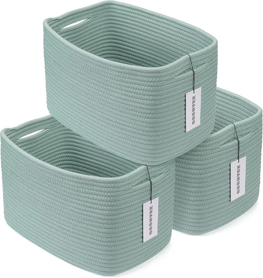 Cotton Rope storage Basket Bins Woven Basket by XUANGUO