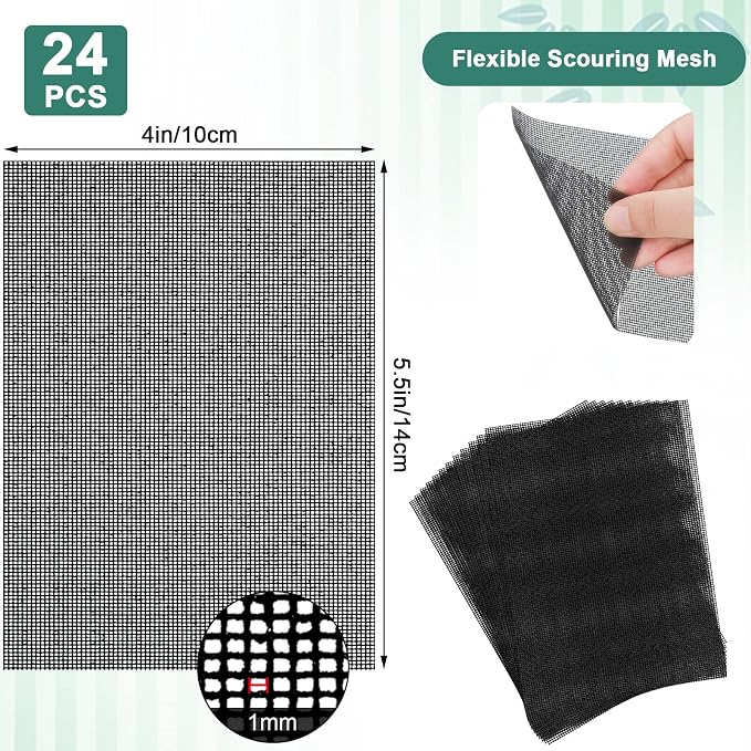 Skyley 24 Pack Flexible Scrubbing Screen Cleaning Mesh - Image 4