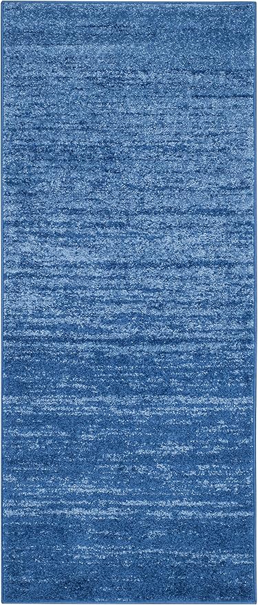 SAFAVIEH Adirondack Collection Runner Rug - 2'1" x 8', Light Blue & Dark Blue, Modern Ombre Design, Non Shedding & Easy to Clean, Ideal for Hallway, Foyer, Kitchen, Entryway, Bedroom (ADR113F)