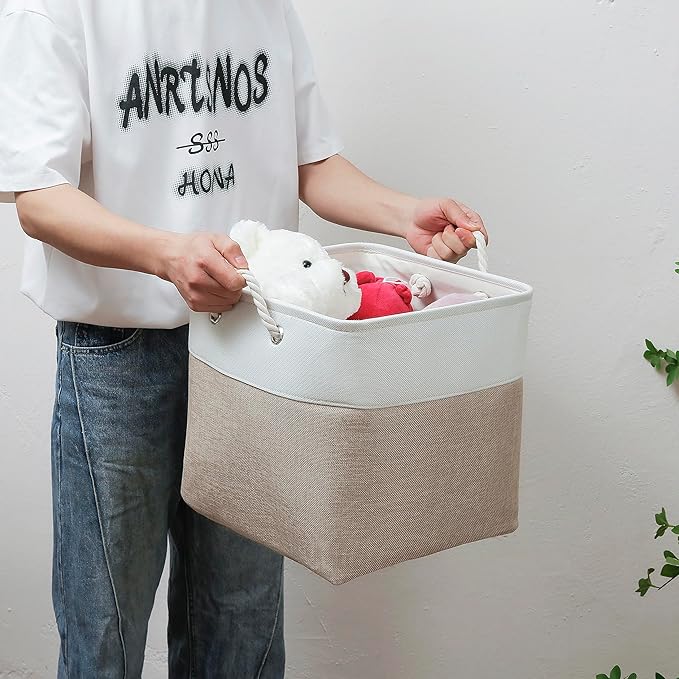 13 x 13 Inch Cube Storage Bins, 4 Pack Large Collapsible Fabric Storage Bin - Image 6