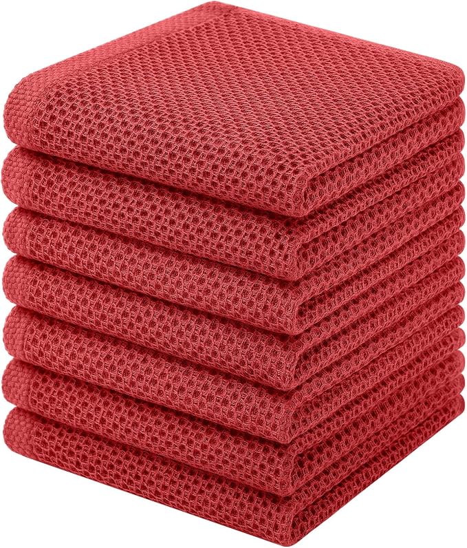 Homaxy 100% Cotton Waffle Weave Kitchen Dish Cloths, Quick Drying Dish Rags by Homaxy