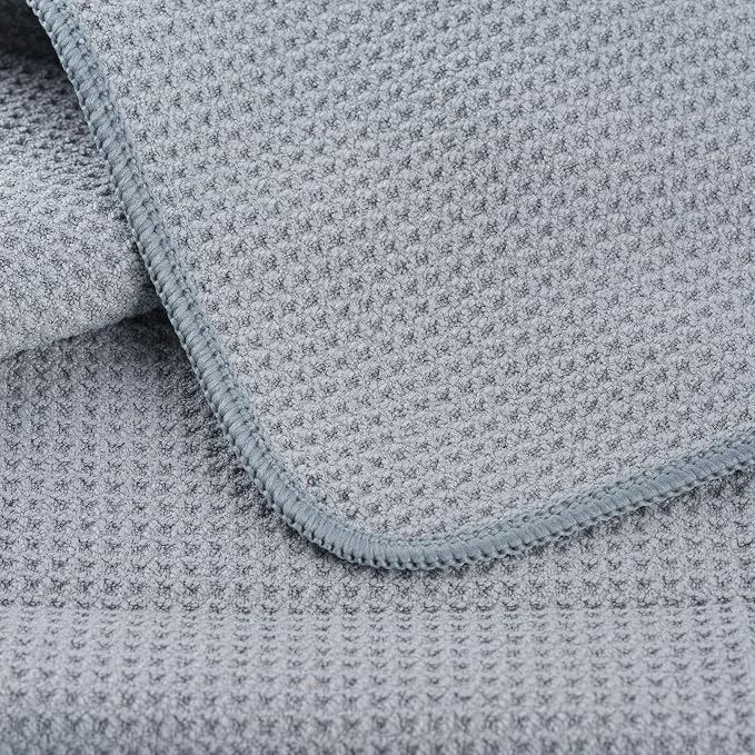 POLYTE Premium Microfiber Kitchen Dish Hand Towel Waffle Weave 12 Pack - Image 6