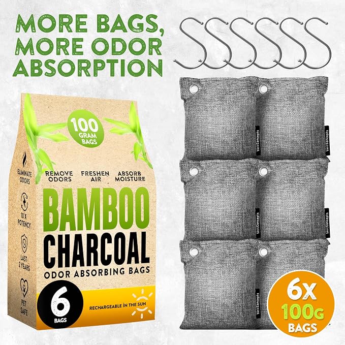 Charcoal Odor Absorber for Strong Odor, Bamboo Charcoal Air Purifying Bag - Image 5