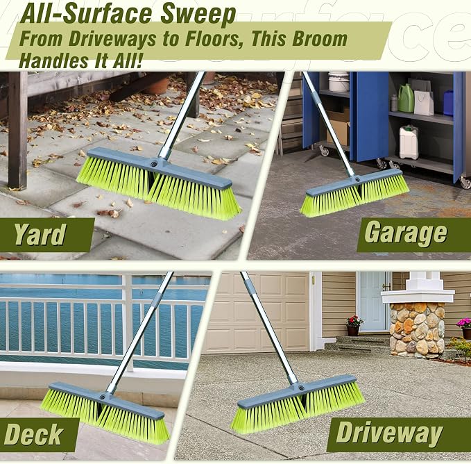 PHYEX 18" Push Broom with 47" Long Handle - Image 7