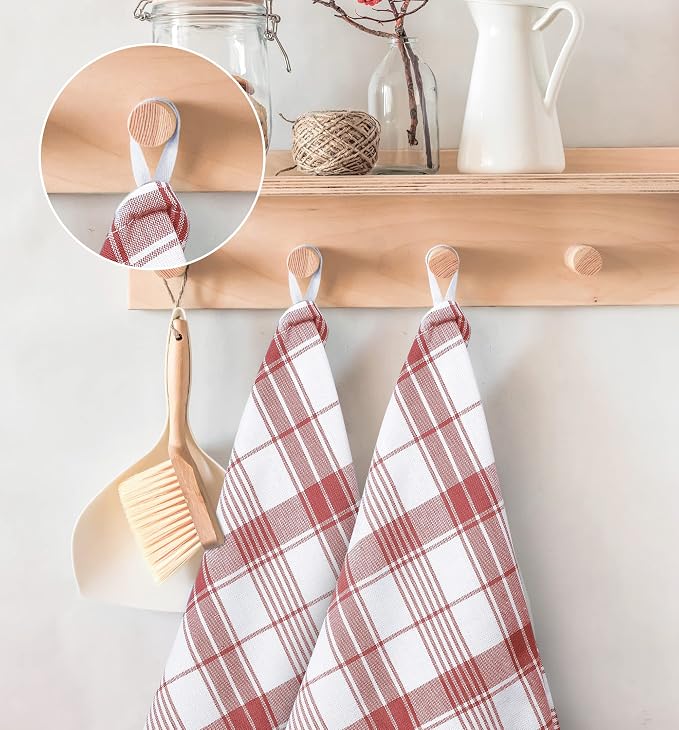 Utopia Towels Red & White Dish Towels 100% Ring Spun Cotton Highly Absorbent & - Image 2