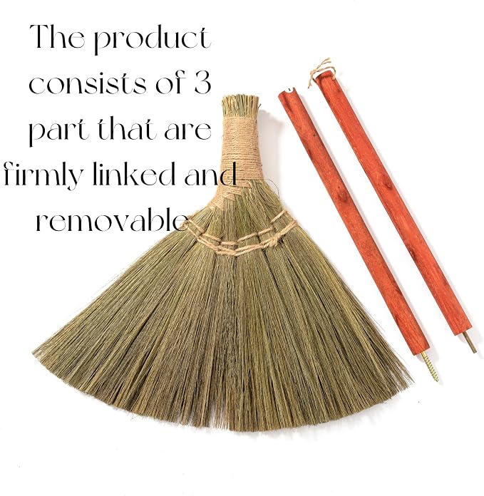 Vietnamese Natural Straw Broom – Handmade Soft Grass Broom - Image 3