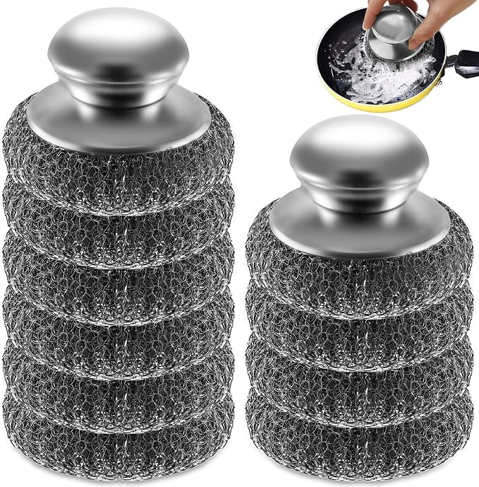10Pcs Steel Wool Scrubber, Steel Wool Pads by Unknown