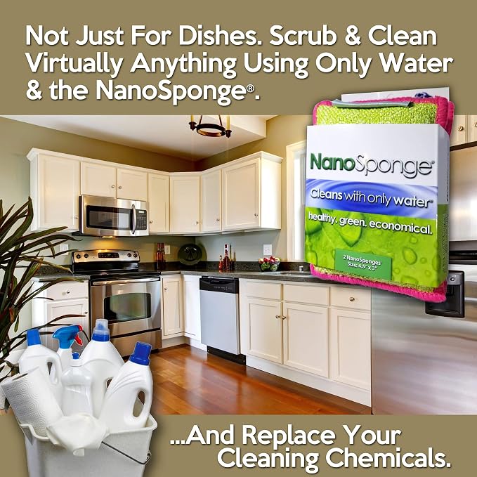Nano Sponge Cleaning Sponges. Supersized Everyday Heavy Duty Household Kitchen - Image 6