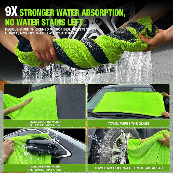 1400 GSM Car Drying Towel-48’’x24’’Extra Large Super Absorbent Twisted-Loop - Image 4