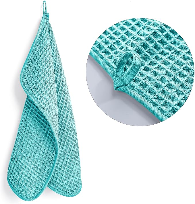 POLYTE 430 GSM Microfiber Lint Free Washcloth Face Towel, 13 x 13 in, 4 Pack - Image 2