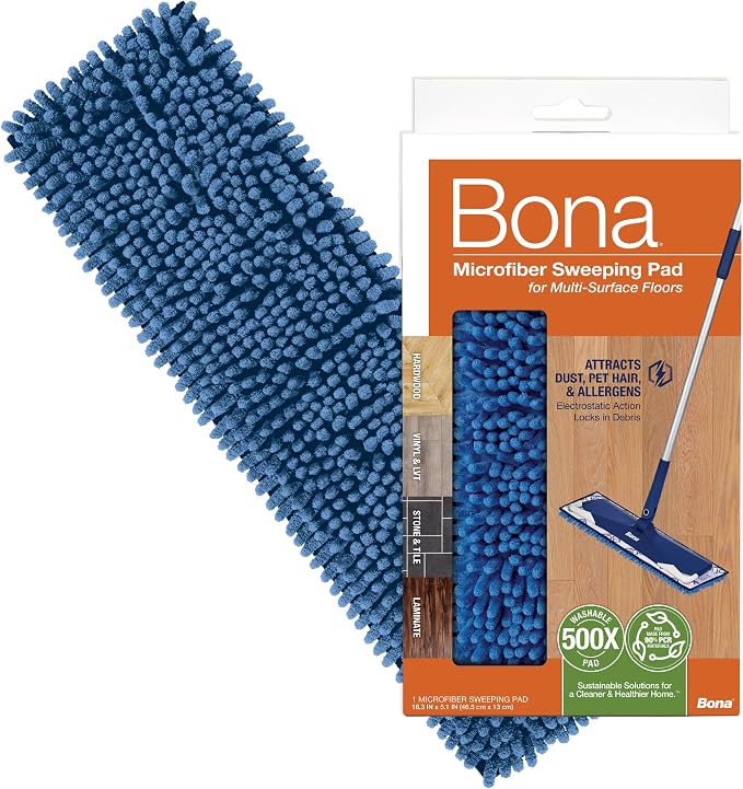 Bona Microfiber Sweeping Pad for Multi-Surface Floors by Bona