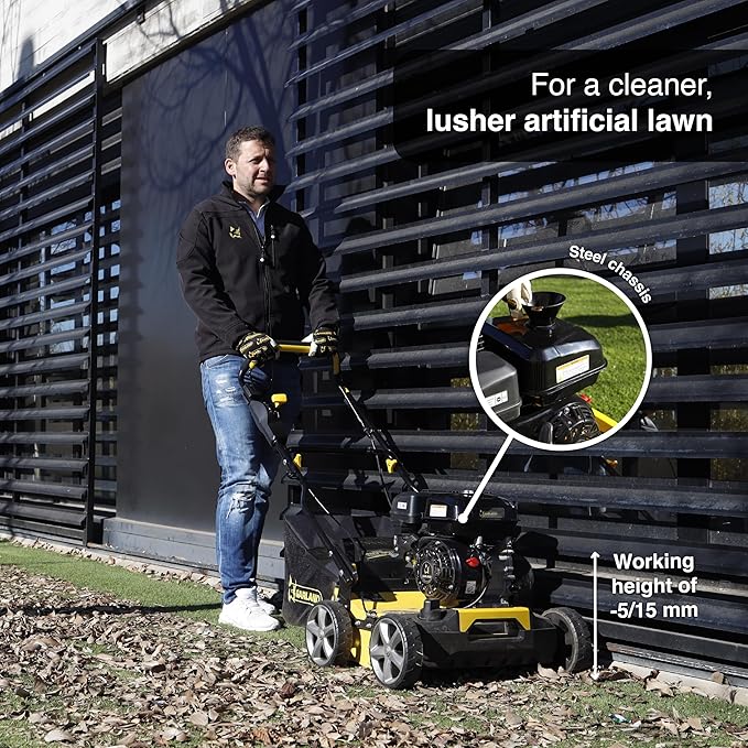 Artificial Turf Sweeper by Roll & Comb, Gas Powered Lawn Rake - Image 3