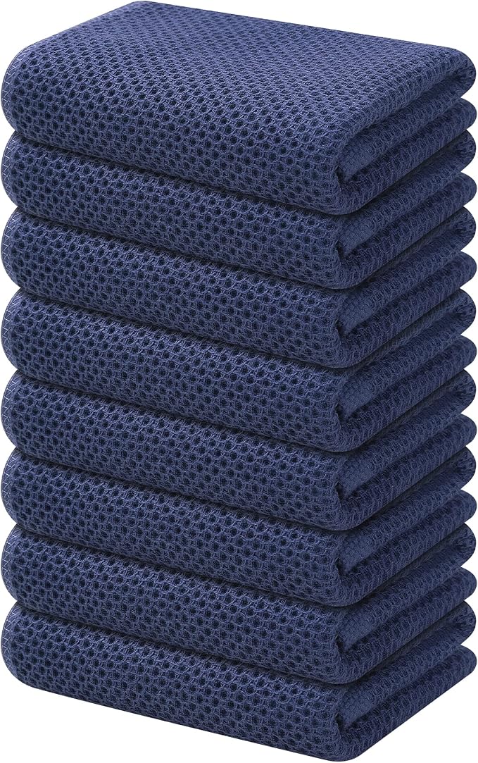 Kitinjoy 100% Cotton Waffle Weave Kitchen Hand Towels by Kitinjoy