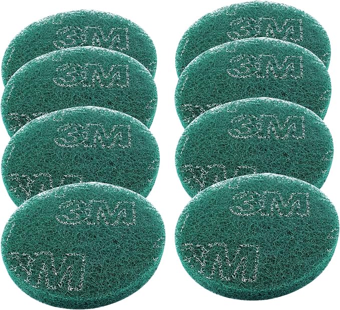 Hordion 8Pcs Scrub Pads Round Scrubber Scouring Pads Abrasive Scuffing Tool - Image 5