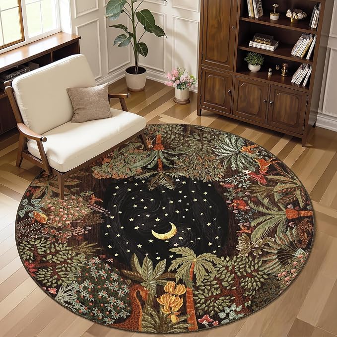 GarveeHome Round Area Rugs 6ft for Bedroom - Image 2