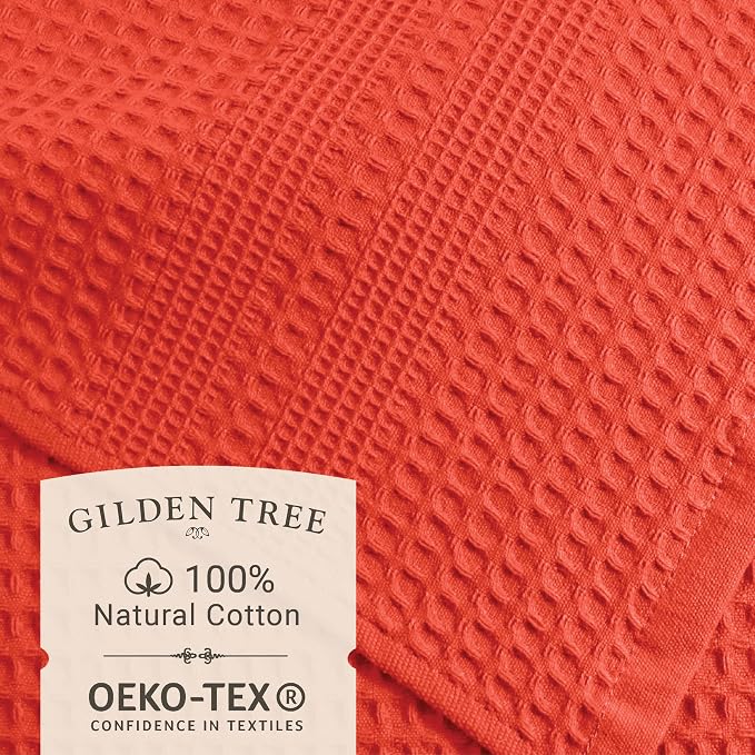 GILDEN TREE Waffle Bath Sheet Large Bath Towels Quick Dry Thin Body Towels - Image 2