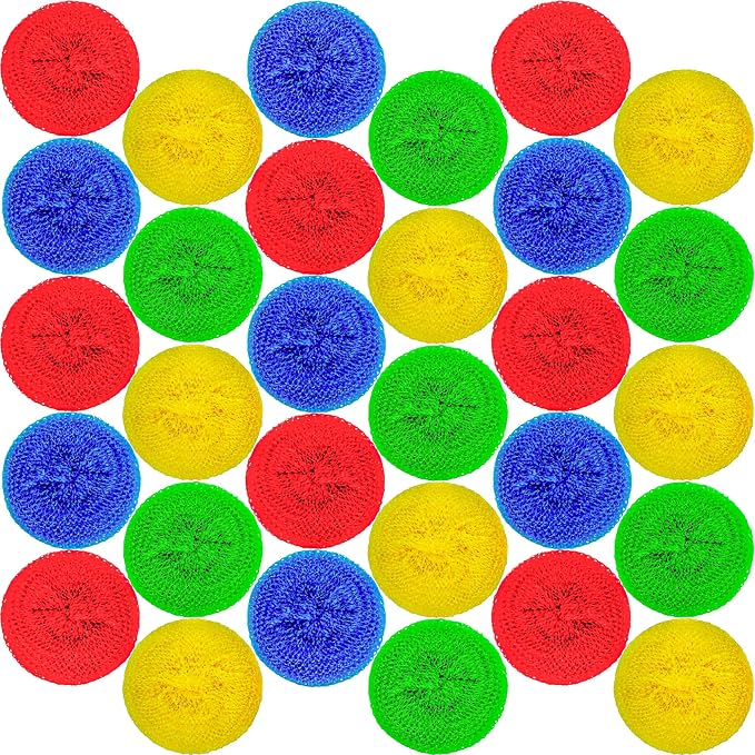 DecorRack 30 Mesh Scourers, Premium Non-Scratch Plastic Scourers, Stain - Image 6