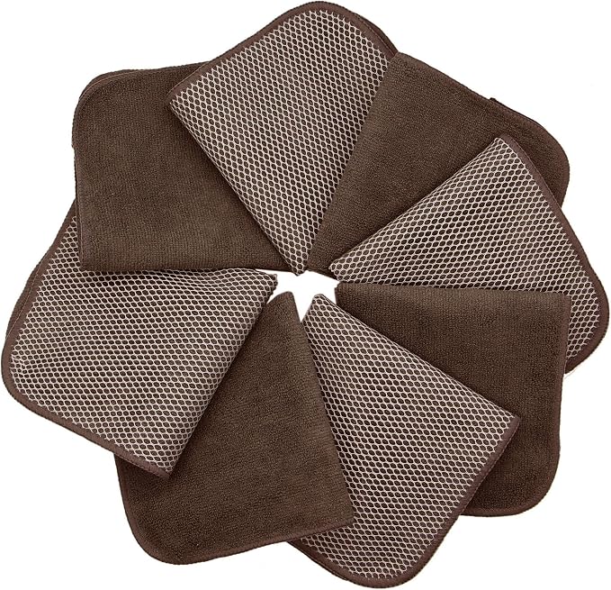Microfiber Dish Cloths Fast Drying Kitchen Cleaning Cloth Dish Rags Dust Cloths - Image 3