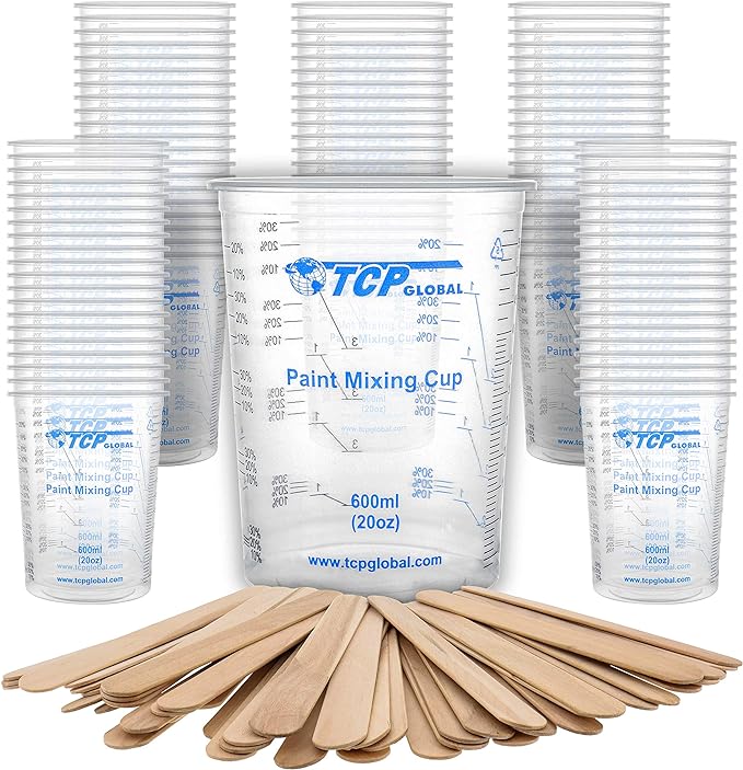 TCP Global 20 oz. Graduated Plastic Mixing Cups by TCPGlobal