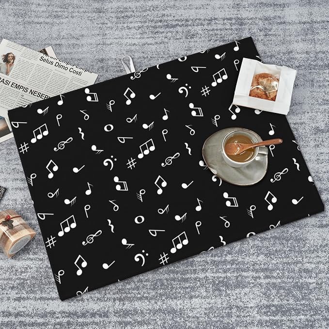Musicial Kitchen Drying Mat Music Notes Microfiber Dish Drainer Mat - Image 3