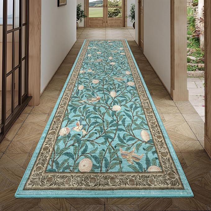 GarveeHome 2x6 Runners for Hallways Non Slip, Boho Leaf Kitchen Runner Rug - Image 8