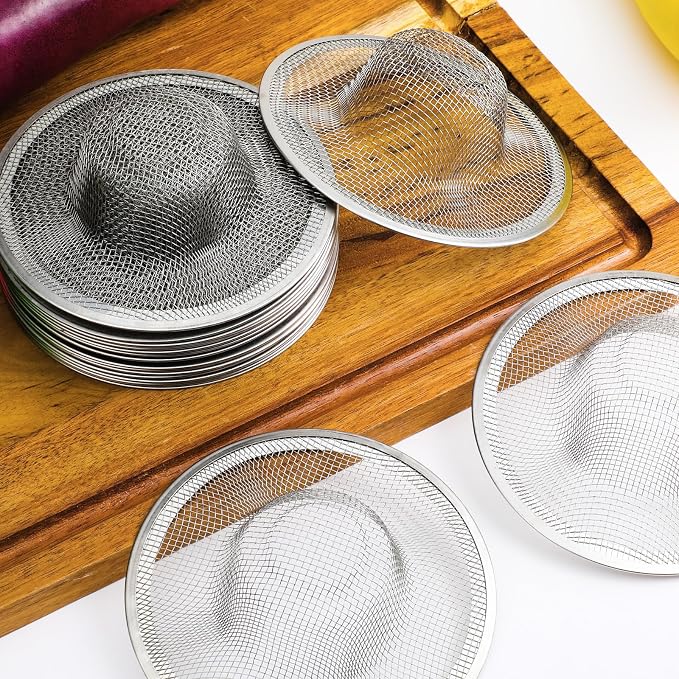 40 Pcs Mesh Sink Strainer, 4.5" Diameter Stainless Steel Slop Basket Filter - Image 6