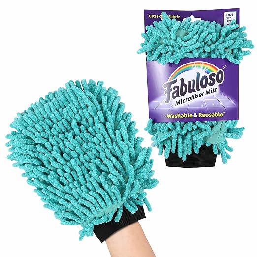 Fabuloso Microfiber Cleaning Mitt Glove, Lint-Free Scratch-Free Dusting and - Image 2