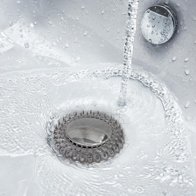 Evriholder Vanity Sink Drain Savers, Secure Fit Hair Catchers Prevent Clogs in - Image 5