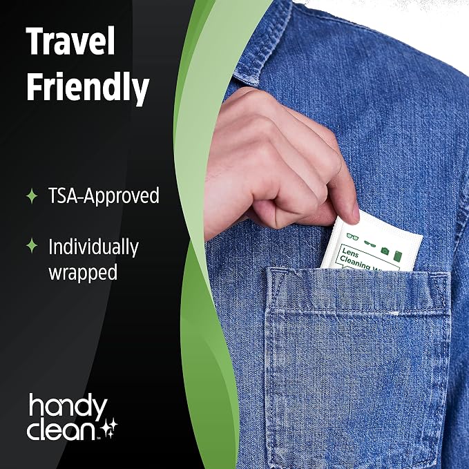 HandyClean Pre-Moistened Lens Cleaning Wipes, Eyeglass Wipes, Screen Wipes - Image 5