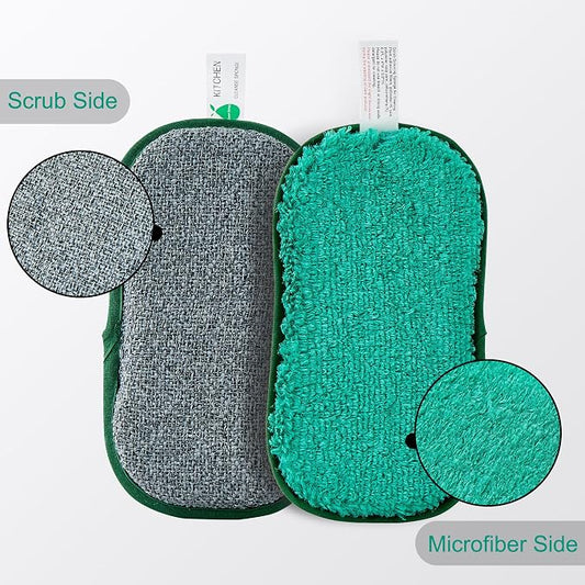 Multipurpose Sponges Kitchen, 6 Pack Reusable Non-Scratch Scrub Sponge - Image 2