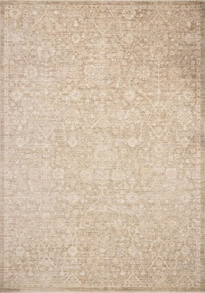 Loloi Chris Loves Julia Palma Collection PLM-01 Bark/Natural 2'-7" x 7'-6" Runner Rug Vintage Style Boho Living Room Bedroom Carpet