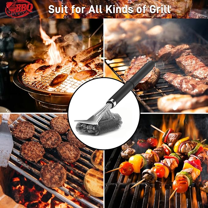 TNTOR Grill Brush with Scraper, Extra Strong Grill Cleaner Accessories - Image 7