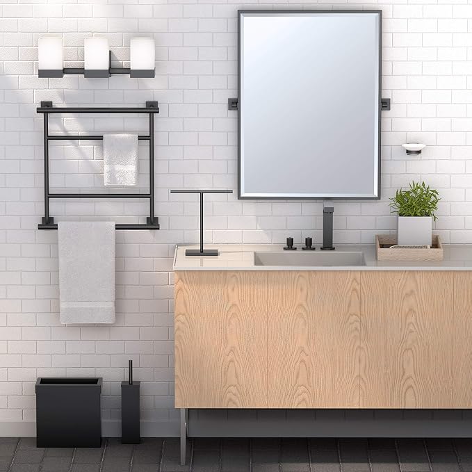 Gatco 1488MX Elegant Square Toilet Brush Holder, Matte Black - Image 3