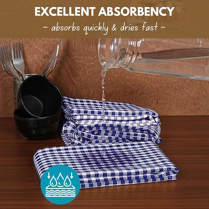 Native Fab Gingham Dish Towels 16x26 inches Set of 4 - Image 3